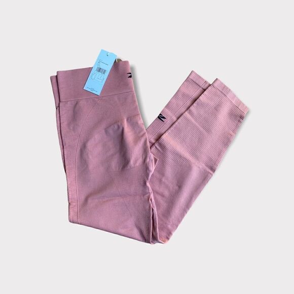 Reebok Victoria Beckham Seamless Leggings Dusty Rose Sz XL NWT - Picture 2 of 5